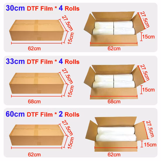 Hot and Cold Peel Dtf Pet Film Roll for Heat Transfer Printing